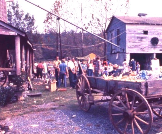 early 1971 shows the buildings before repairs begin